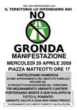 volantino 29 aprile 2009 piazza Matteotti Genova No Gronda